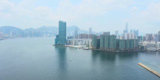 香港九龙高楼大厦鸟瞰图