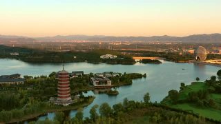 中国北京雁栖湖自然风景区视频素材模板下载