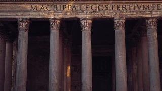 万神殿喷泉，罗马，意大利视频素材模板下载