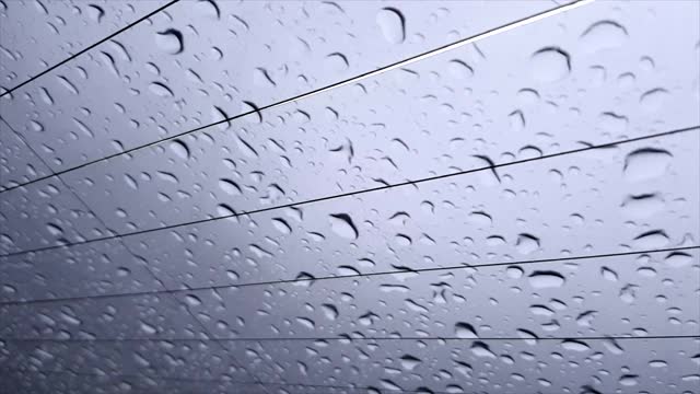 雨声打在车窗上