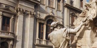 建筑细节宙斯雕像纳沃纳广场，罗马