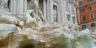 意大利罗马特莱维喷泉的细节