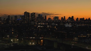 布鲁克林黄昏的城市视频素材模板下载