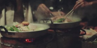 亚洲烧烤风格，食物和关系