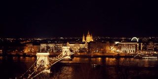 布达佩斯的议会大厦，冬天的夜晚白天都有。布达佩斯河边的车流川流不息