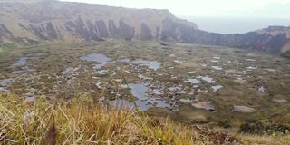 拉诺考火山口，复活节岛，智利。