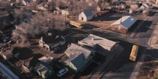 科罗拉多州大章克申的废弃住宅区无人机视角
