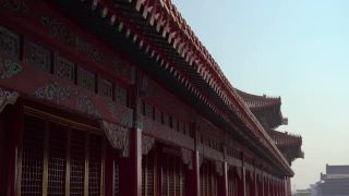 斯坦尼康镜头的内部部分的紫禁城-中国皇帝的古代宫殿视频素材模板下载