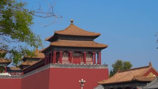 斯坦尼康镜头的内部部分的紫禁城-中国皇帝的古代宫殿视频素材模板下载
