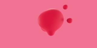 漂浮的粉红色液滴