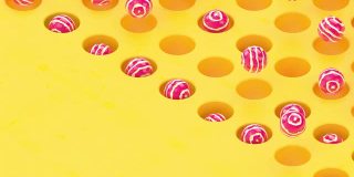 糖果焦糖背景循环动画。彩色鲜艳的粉红色。抽象艺术