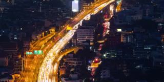 泰国曼谷的时光流逝高速公路
