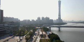 广州高架桥鸟瞰图