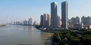广州城市建筑景观鸟瞰图