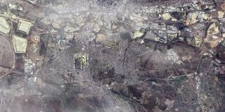 约翰内斯堡，南非，从太空看。这段视频由美国宇航局提供。