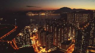 香港人口密集的住宅综合体视频素材模板下载