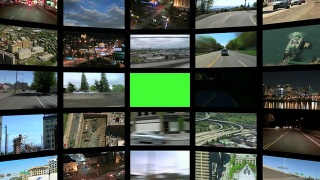 视频墙交通媒体1(黑色)视频素材模板下载