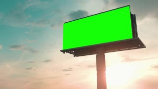 广告牌绿屏色度键视频素材模板下载
