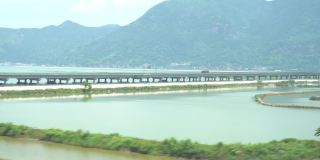 从火车车窗眺望温州的风景