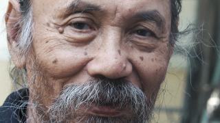 亚洲老人脸上的表情视频素材模板下载