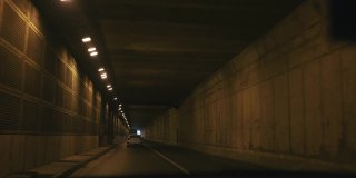 开车到隧道