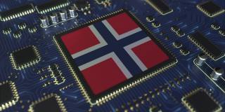 运行芯片组上的挪威国旗