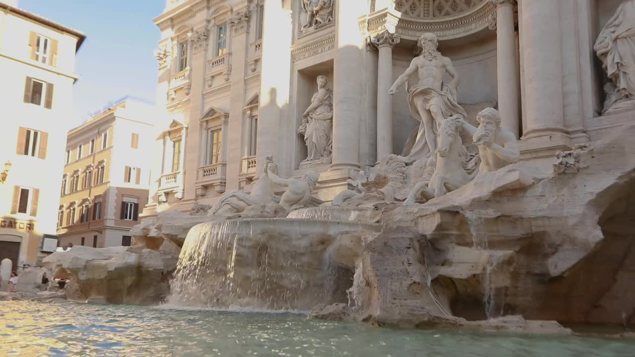 意大利，罗马，Palazzo Poly。特莱维喷泉，意大利，罗马