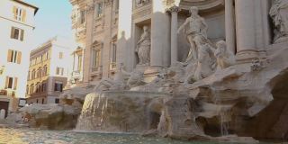 意大利、罗马、特莱维喷泉的慢镜头