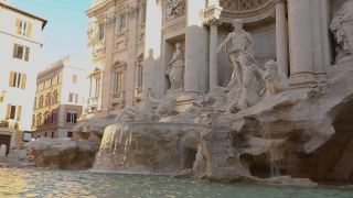 意大利、罗马、特莱维喷泉的慢镜头视频素材模板下载