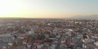 尼科西亚城市视图缩小-鸟瞰图4k
