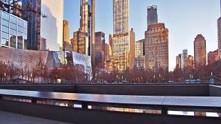 9/11纪念馆。曼哈顿。纽约视频素材模板下载