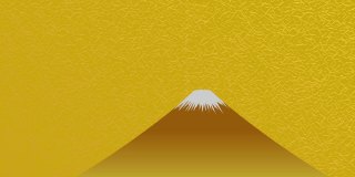 富士山，日本起重机和日出。演示视频材料