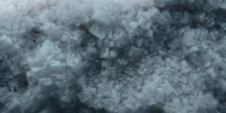 玻利维亚乌尤尼盐滩的盐晶体和带气泡的水