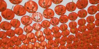 唐人街地区传统的中国新年灯笼。