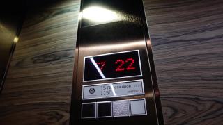 酒店电梯板时开车。显示楼层编号视频素材模板下载