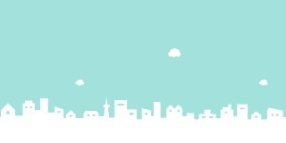 简单的循环动画视频的城市景观插图。
