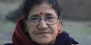 一位印度老年妇女的肖像