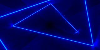 4K抽象蓝色氖光无缝循环动画