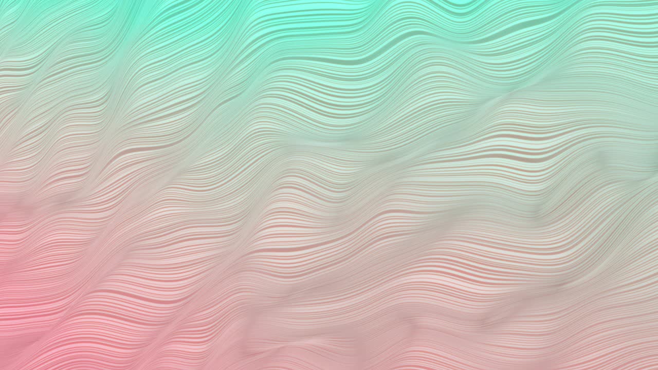 抽象波浪图形动画，3D渲染