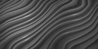 灰色抽象3D波浪线，干净和软背景动画，