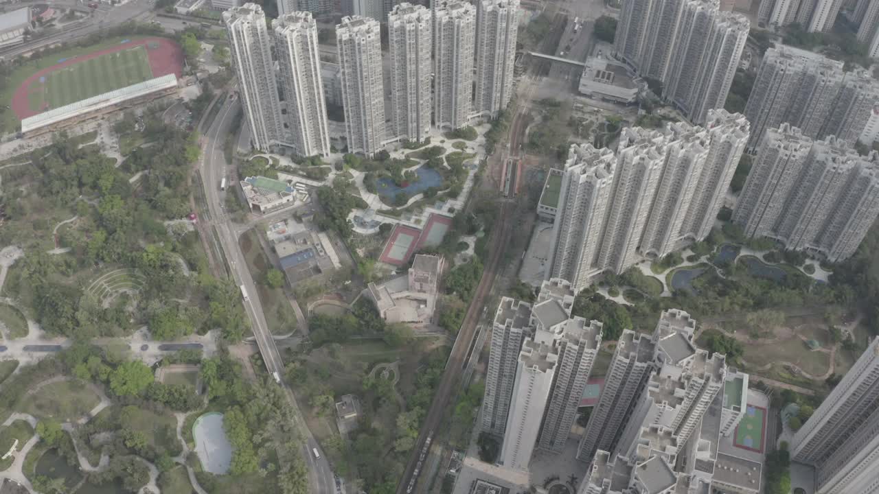 无人机拍摄的天水围，香港