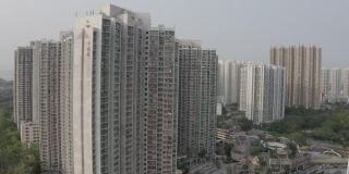 无人机拍摄的天水围，香港