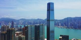 香港公司大厦的俯视图