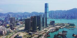 香港公司大厦的俯视图