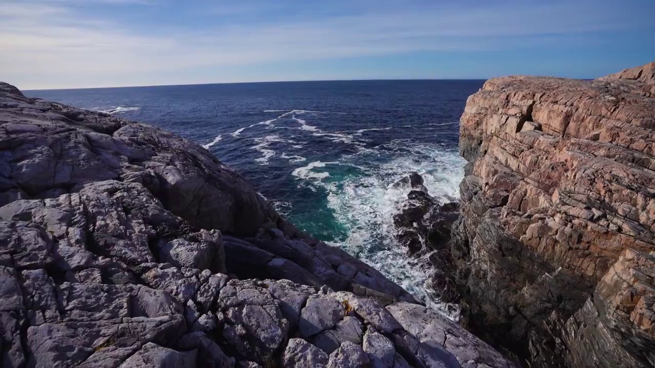 挪威的高悬崖:北海的波涛汹涌