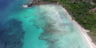 库莱布拉岛海滩波多黎各无人机鸟瞰图