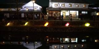 冈山县仓木市著名的旅游景点夜景