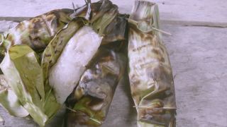 泰国烤椰子糯米饭视频素材模板下载