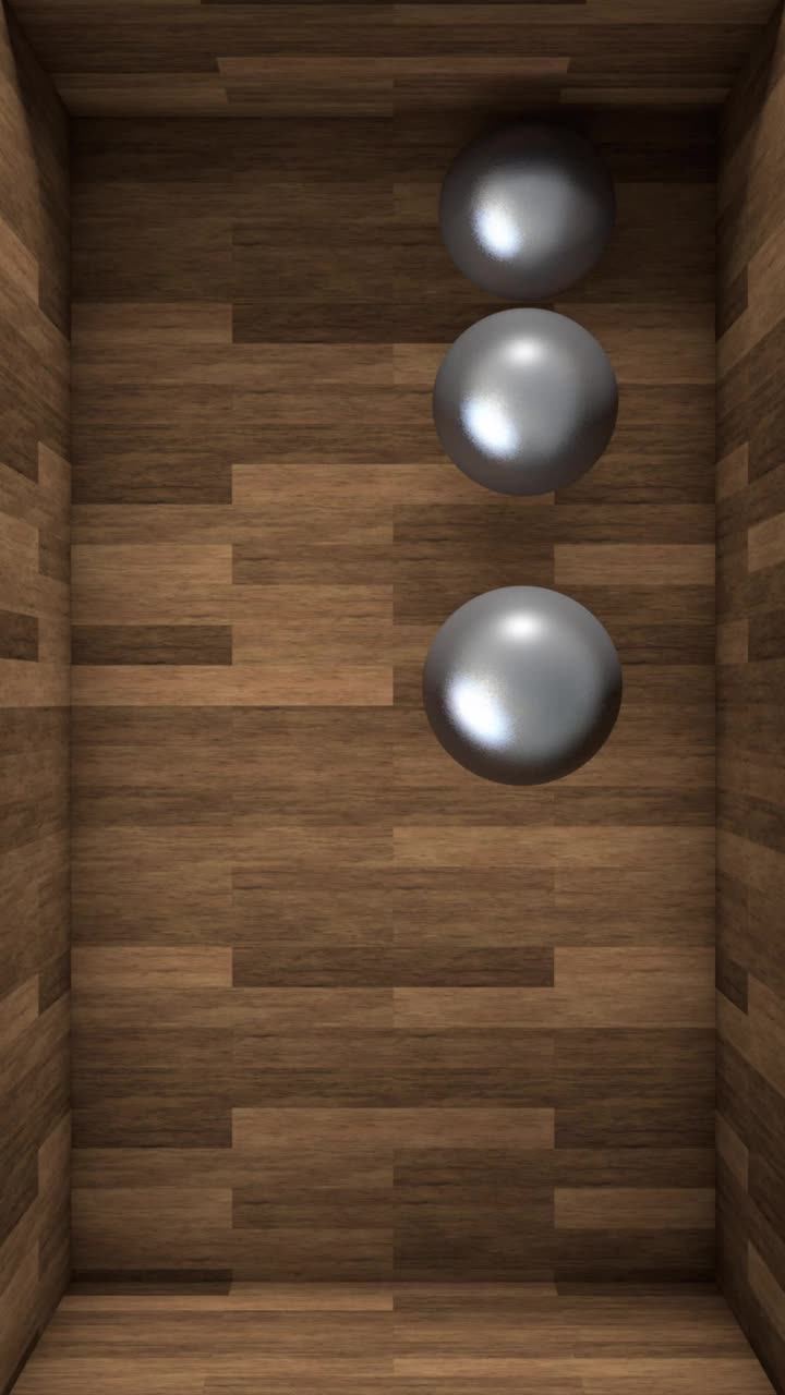 在木盒子里移动的金属球对重力产生反应