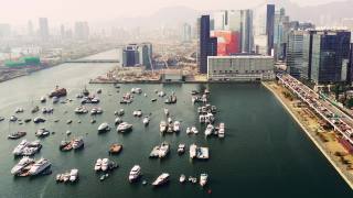 观塘避风塘及绕道，香港视频素材模板下载